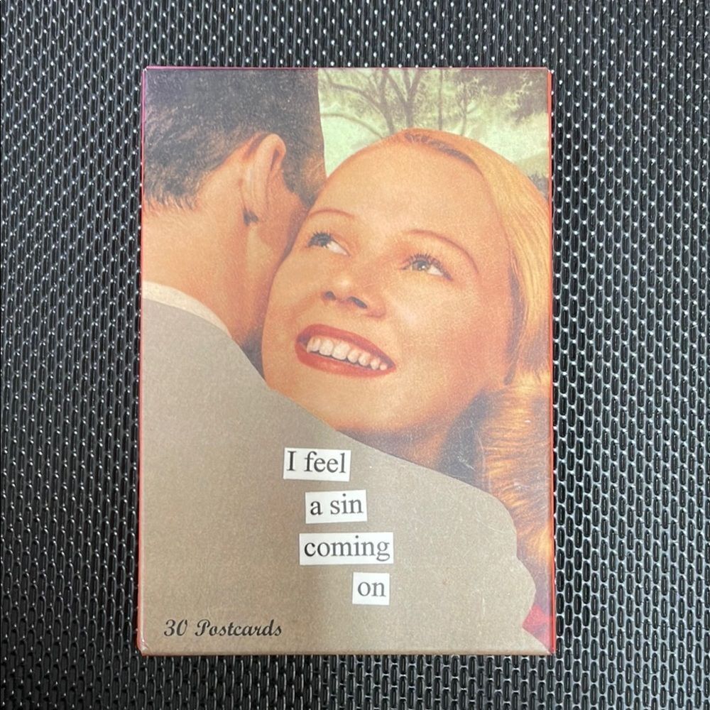 Vintage Style Postcard Set - Vintage- I Feel A Sin Coming On by Anne Taintor